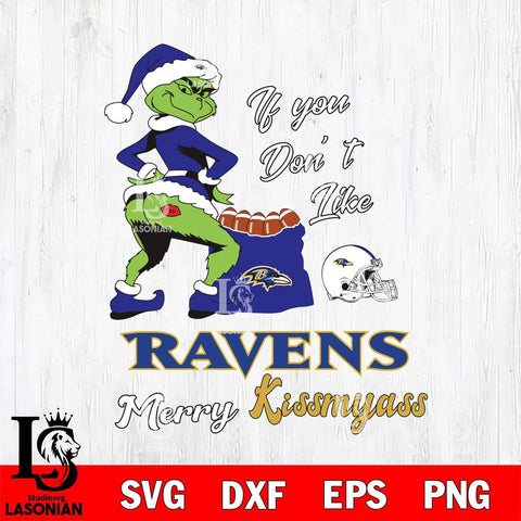 Baltimore Ravens Merry kissmyass grinch Svg Eps Dxf Png File,NCAA Svg Files,Digital Download,Sublimation,Instant Download