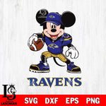 Baltimore Ravens Mikey Mouse Disney, Svg Eps Dxf Png File, Digital Download