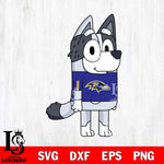 Baltimore Ravens Muffin Bluey NFL Svg Eps Dxf Png File, Digital Download, Instant Download