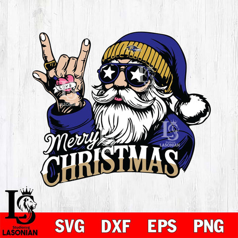 Baltimore Ravens Rock Santa Claus Football Svg Eps Dxf Png File,NFL Svg Files,Digital Download,Sublimation,Instant Download