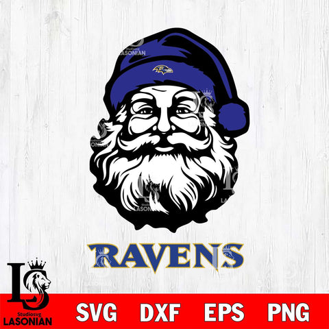 Baltimore Ravens Santa Claus Christmas Svg Eps Dxf Png File,NFL Svg Files,Digital Download,Sublimation,Instant Download