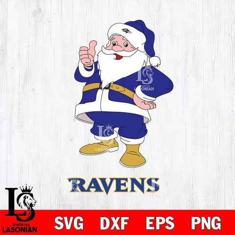 Baltimore Ravens Santa claus Svg Eps Dxf Png File,NFL Svg Files,Digital Download,Sublimation,Instant Download