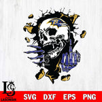 Baltimore Ravens Savage Skull SVG