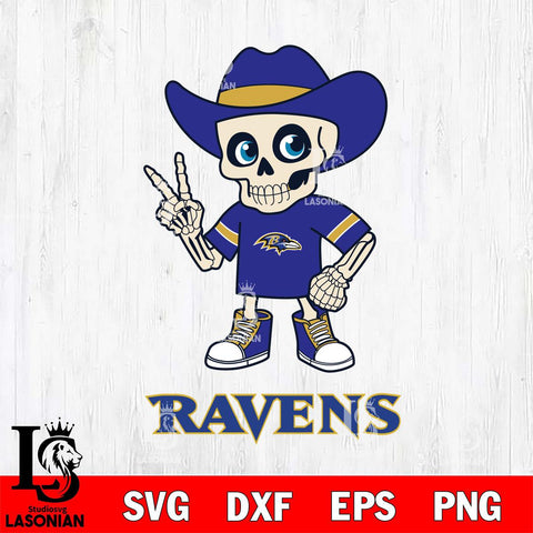 Baltimore Ravens Skeleton Football 2 Svg Eps Dxf Png File, Digital Download