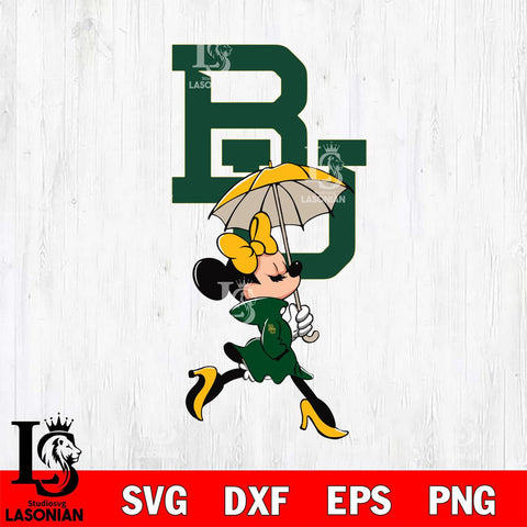 Baylor Bears Fancy Minnie Svg Eps Dxf Png File, Digital Download, Instant Download