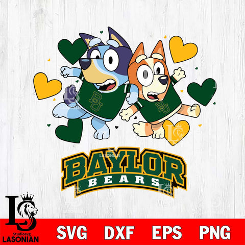 Baylor Bears Bluey & Bingo 10 Svg Eps Dxf Png File, NCAA svg, Digital Download, Instant Download