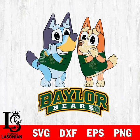 Baylor Bears Bluey & Bingo 5 Svg Eps Dxf Png File, NCAA svg, Digital Download, Instant Download