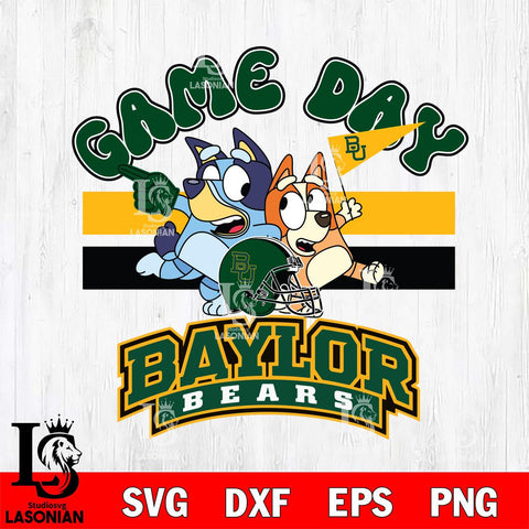 Baylor Bears Bluey & Bingo 9 Svg Eps Dxf Png File, NCAA svg, Digital Download, Instant Download