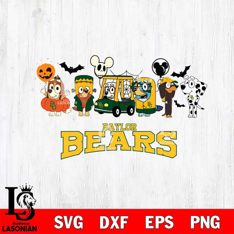 Baylor Bears Bluey Halloween Svg Eps Dxf Png File, Digital Download, Instant Download