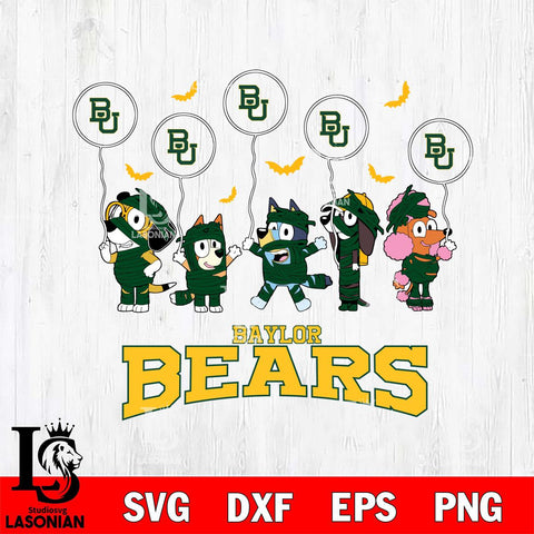 Baylor Bears Bluey Halloween Spooky Svg Eps Dxf Png File, Digital Download, Instant Download