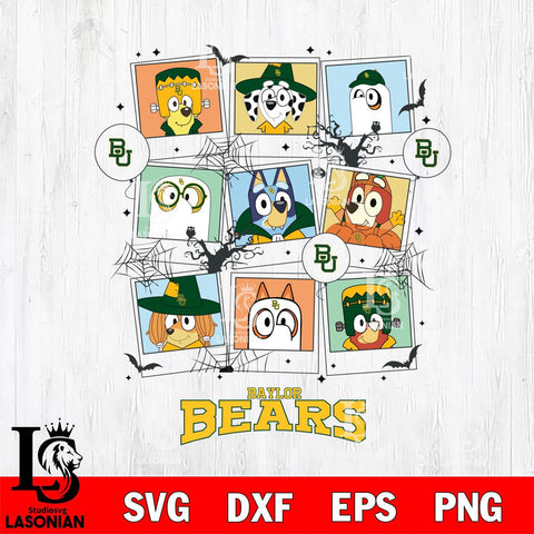 Baylor Bears Bluey Halloween Sport Svg Eps Dxf Png File, Digital Download, Instant Download