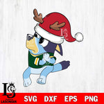 Baylor Bears Bluey Santa Claus Christmas Svg Eps Dxf Png File, Digital Download, Instant Download