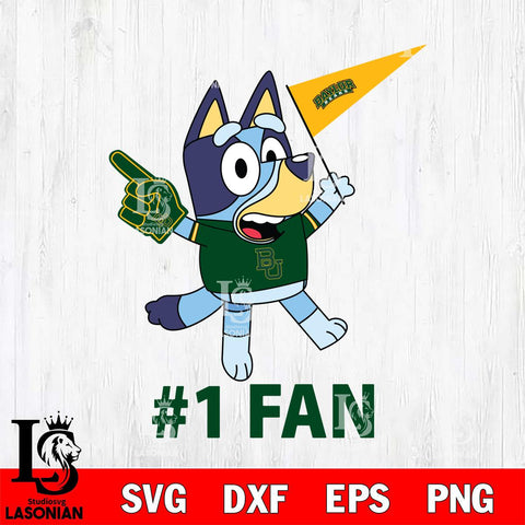 Baylor Bears Bluey #1 Fan Svg Eps Dxf Png File,NCAA Svg Files,Bluey svg ,Digital Download ,Instant Download, Cricut File