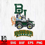 Baylor Bears Bluey friends car Svg Eps Dxf Png File, NCAA svg, Digital Download, Instant Download