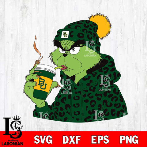 Baylor Bears Boujee Grinch 8 Svg Eps Dxf Png File, Digital Download, Instant Download