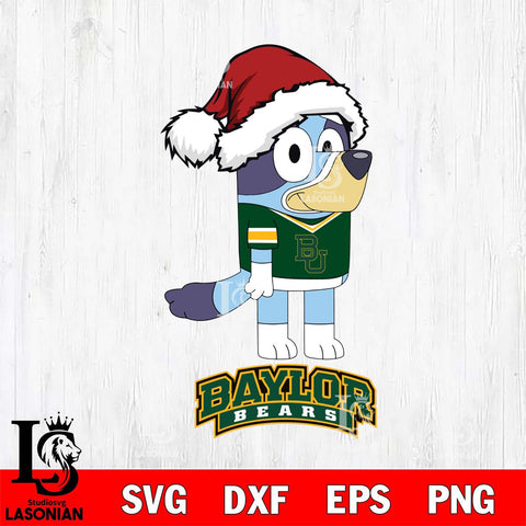 Baylor Bears Christmas Bluey Hat Cut Files,Bluey Cricut,Christmas Svg , Bluey svg , Digital Download, dxf eps png pdf file