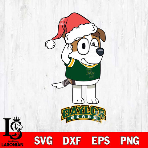 Baylor Bears Christmas Bluey Jack Sport Cut Files,Bluey Cricut,Christmas Svg , Bluey svg , Digital Download, dxf eps png pdf file