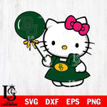 Baylor Bears Cute Hello Kitty 2 Svg Eps Dxf Png File, Digital Download, Instant Download