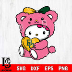 Baylor Bears Cute Hello Kitty 3 Svg Eps Dxf Png File, Digital Download, Instant Download