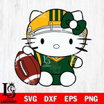 Baylor Bears Cute Hello Kitty Football 5 Svg Eps Dxf Png File, NCAA svg, Digital Download, Instant Download