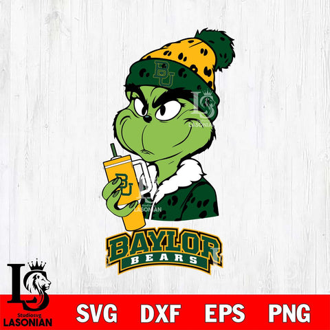 Baylor Bears Grinch Bougie Leopard Svg Eps Dxf Png File, Digital Download, Instant Download