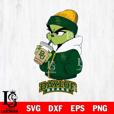 Baylor Bears Grinch Bougie Sport Svg Eps Dxf Png File, Digital Download, Instant Download