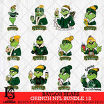 Baylor Bears Grinch NCAA Bundle 12 SVG Eps Dxf Png File, Digital Download, Instant Download