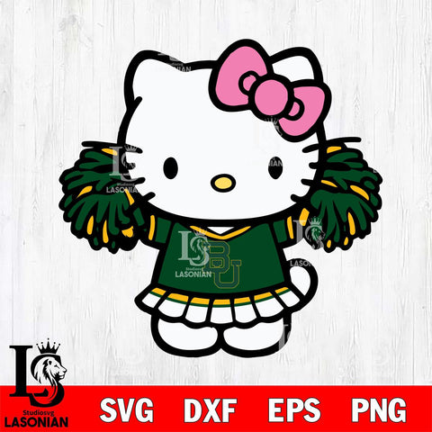 Baylor Bears Hello Kitty Cheerleader 3 Svg Eps Dxf Png File, Digital Download, Instant Download