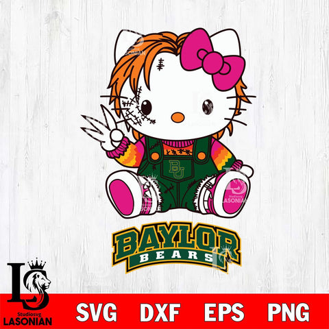 Baylor Bears Hello Kitty Horror Svg Eps Dxf Png File, Digital Download