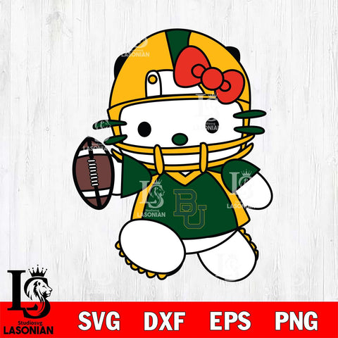 Baylor Bears Hello Kitty sport 11 Svg Eps Dxf Png File, NCAA svg, Digital Download, Instant Download