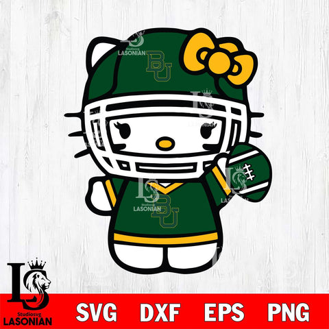 Baylor Bears Hello Kitty sport 6 Svg Eps Dxf Png File, NCAA svg, Digital Download, Instant Download