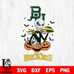 Baylor Bears Jack Skellington 2 halloween Svg Eps Dxf Png File, NCAA svg, Digital Download, Instant Download