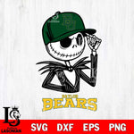 Baylor Bears Jack Skellington 3 Halloween Svg Eps Dxf Png File, NCAA svg, Digital Download, Instant Download