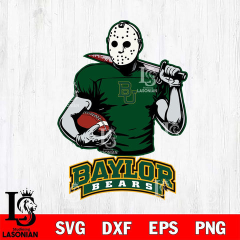 Baylor Bears Jason Voorhees 9 Svg Eps Dxf Png File, Digital Download