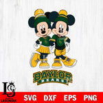 Baylor Bears Mickey And Minnie Mouse Football Svg Eps Dxf Png File, NCAA svg , File Cut , Digital Download , Instant Download, Cut Svg Files