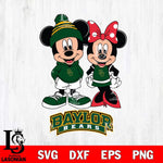 Baylor Bears Mickey Minnie Mouse Cute Football Svg Eps Dxf Png File, NCAA svg , File Cut , Digital Download , Instant Download, Cut Svg Files