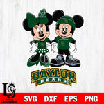 Baylor Bears Mickey Minnie Rugby ball Svg Eps Dxf Png File, NCAA svg , File Cut , Digital Download , Instant Download, Cut Svg Files