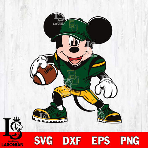 Baylor Bears Mickey Mouse Svg Eps Dxf Png File, NCAA svg, Digital Download, Instant Download