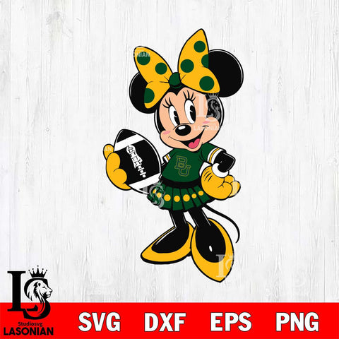 Baylor Bears Minnie Mouse Svg Eps Dxf Png File, NCAA svg, Digital Download, Instant Download