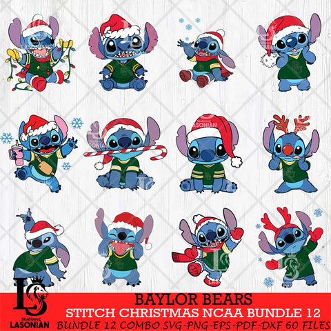 Baylor Bears Stitch Christmas NCAA Bundle 12 Svg Eps Dxf Png File, Digital Download, Instant Download