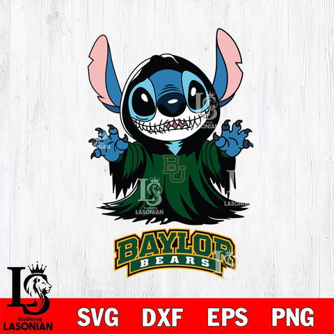 Baylor Bears Stitch Ghost Svg Eps Dxf Png File, NCAA svg, Digital Download, Instant Download