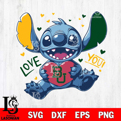 Baylor Bears Stitch Love Svg Eps Dxf Png File, NCAA svg, Digital Download, Instant Download