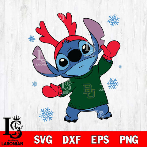 Baylor Bears Stitch Santa Christmas Svg Eps Dxf Png File, Digital Download, Instant Download