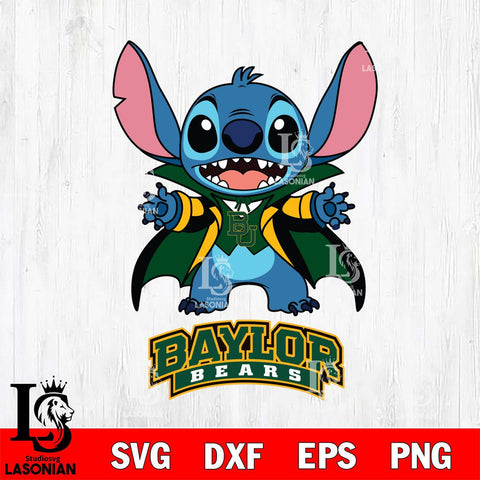 Baylor Bears Stitch Vampire halloween Svg Eps Dxf Png File, NCAA svg, Digital Download, Instant Download