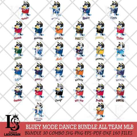 Bluey Dad Dance MLB Svg Eps Dxf Png File, Digital Download, Instant Download