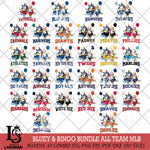 Bluey & Bingo 11 MLB ALL TEAM Svg Eps Dxf Png File, Bundle MLB svg, Digital Download, Instant Download