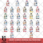 Bluey Bingo MLB ALL TEAM Svg Eps Dxf Png File, Bundle MLB svg, Digital Download, Instant Download