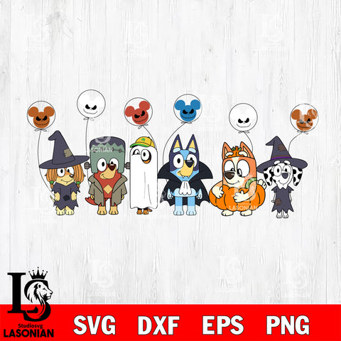 Bluey Halloween 27 Svg Eps Dxf Png File, Digital Download, Instant Download