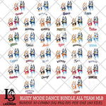 Bluey with Chilli Dance MLB Svg Eps Dxf Png File, Digital Download, Instant Download