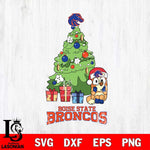 Boise State Broncos Bluey Chilli Christmas Tree Svg Eps Dxf Png File, Digital Download